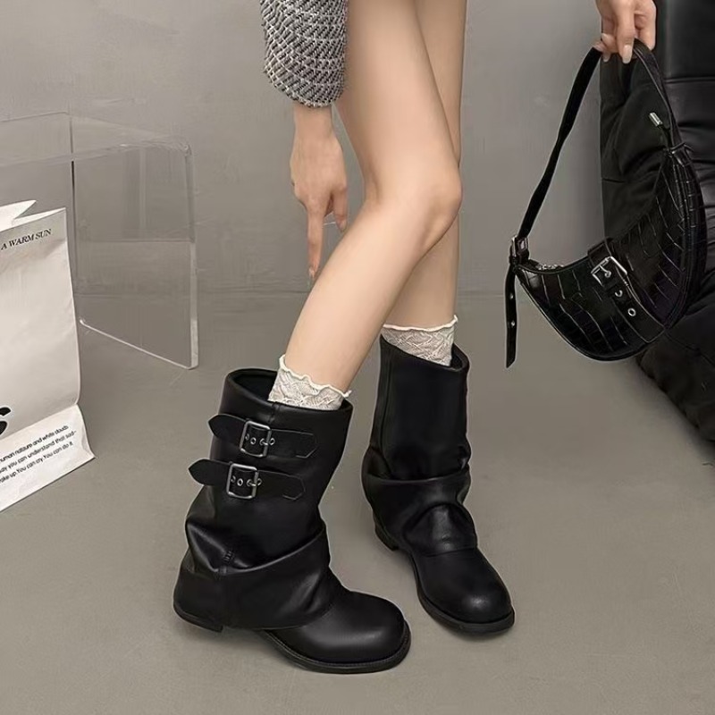 Bottes mi-mollet noires pour f - No Show Sock Women avis et prix